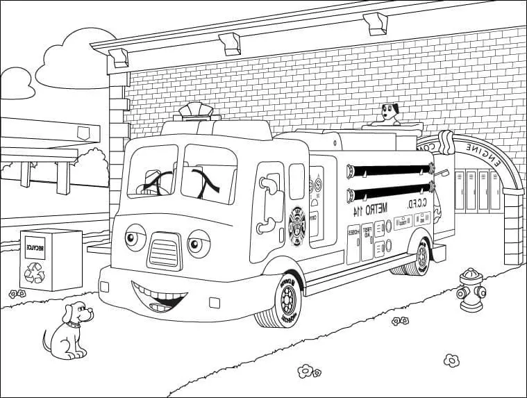 Dibujos para colorear e imprimir Fire Truck