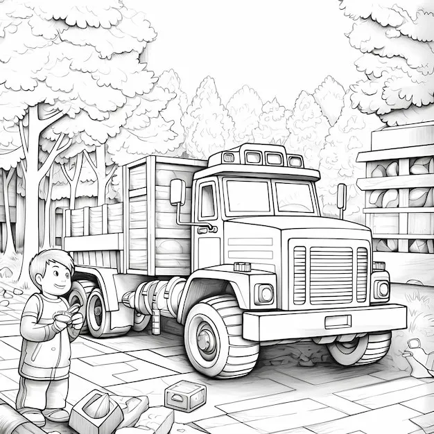 Dibujos para colorear e imprimir Fire Truck