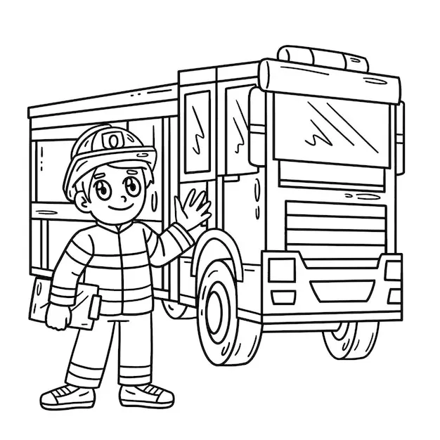 Dibujos para colorear e imprimir Fire Truck