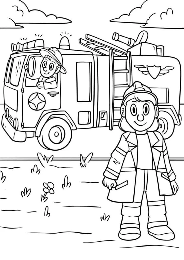 Dibujos para colorear e imprimir Fire Truck