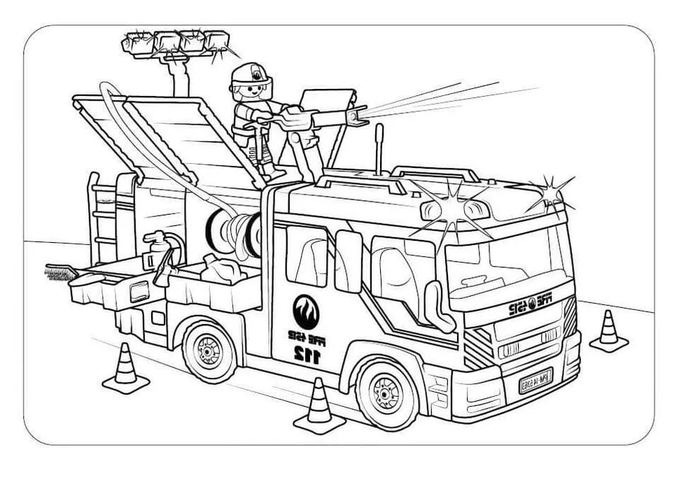 Dibujos para colorear e imprimir Fire Truck