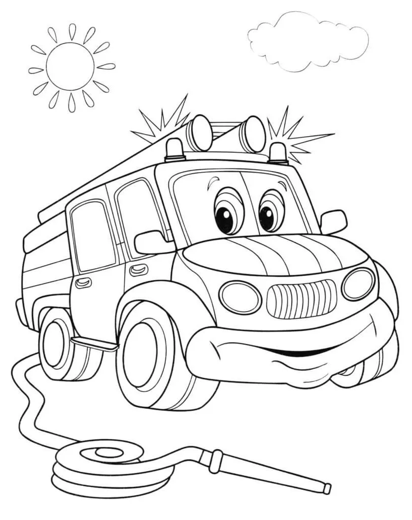 Dibujos para colorear e imprimir Fire Truck