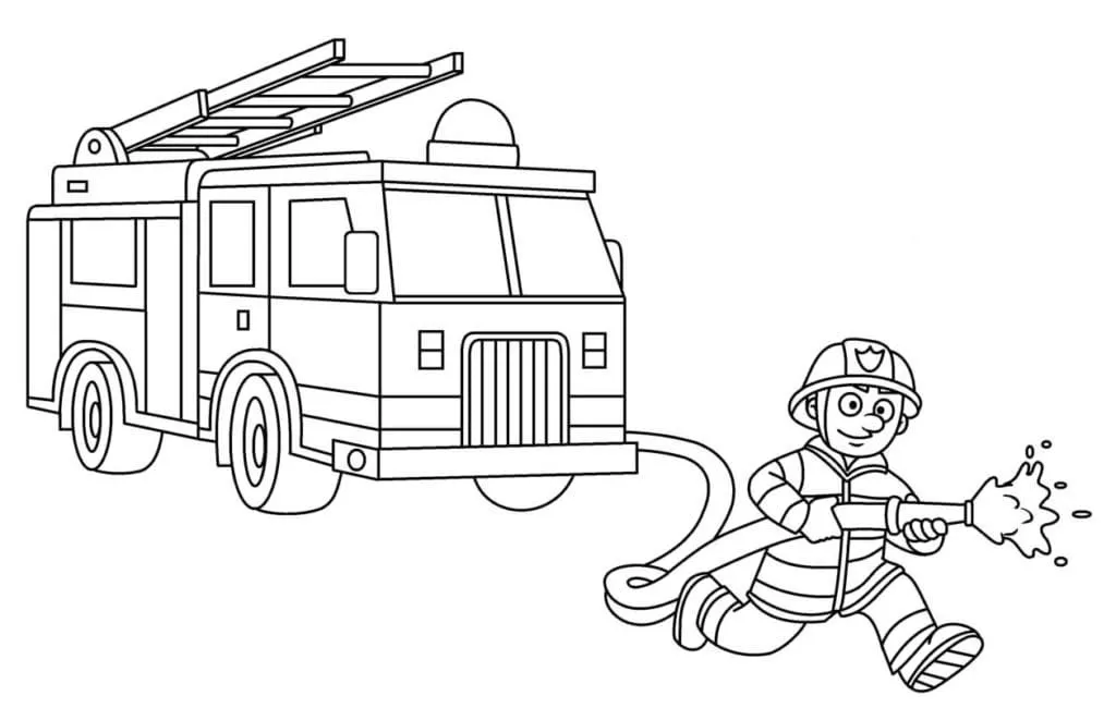 Dibujos para colorear e imprimir Fire Truck