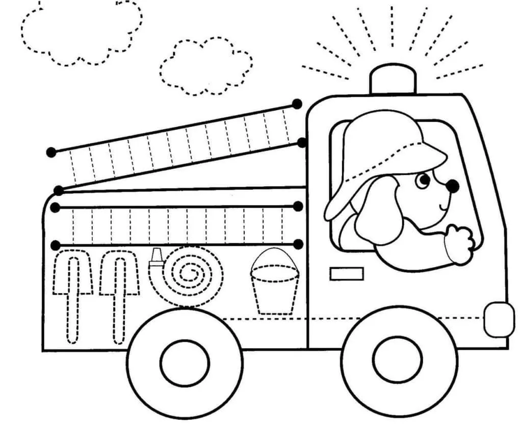 Dibujos para colorear e imprimir Fire Truck