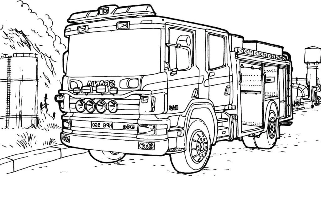 Dibujos para colorear e imprimir Fire Truck