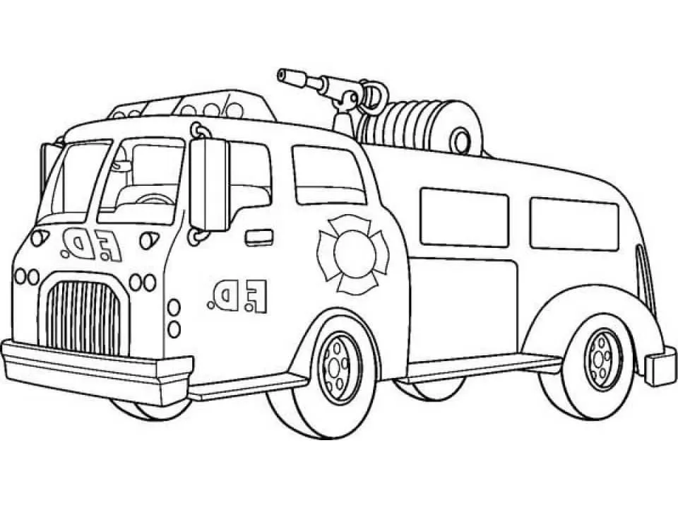 Dibujos para colorear e imprimir Fire Truck