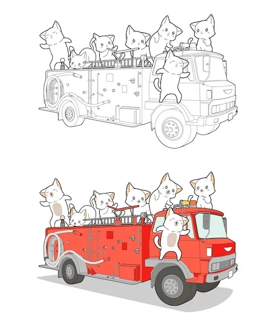 Dibujos para colorear e imprimir Fire Truck