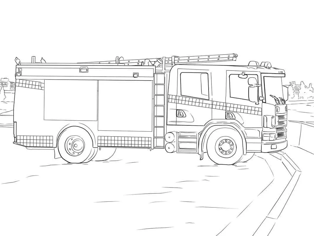 Dibujos para colorear e imprimir Fire Truck