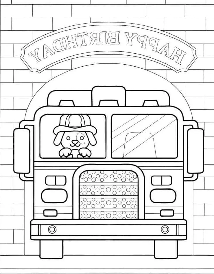 Dibujos para colorear e imprimir Fire Truck