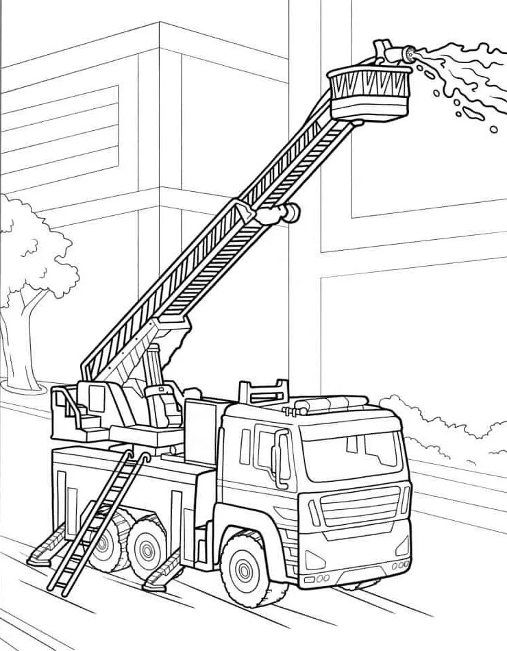 Dibujos para colorear e imprimir Fire Truck