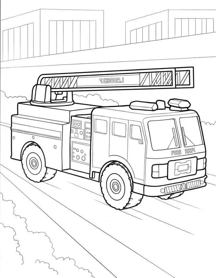 Dibujos para colorear e imprimir Fire Truck