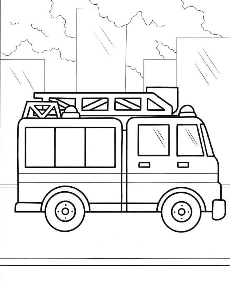 Dibujos para colorear e imprimir Fire Truck