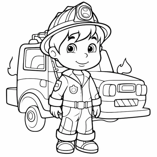 Dibujos para colorear e imprimir Fire Truck