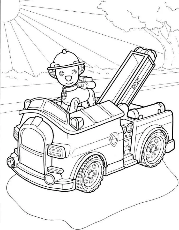 Dibujos para colorear e imprimir Fire Truck