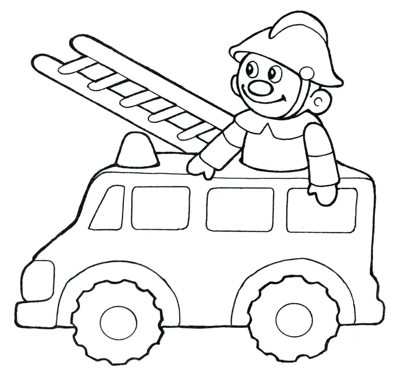 Dibujos para colorear e imprimir Fire Truck