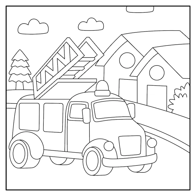 Dibujos para colorear e imprimir Fire Truck