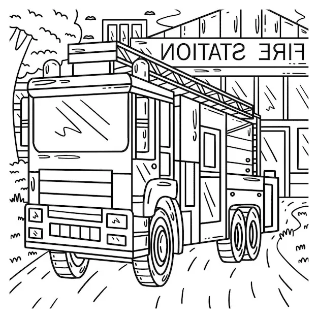 Dibujos para colorear e imprimir Fire Truck