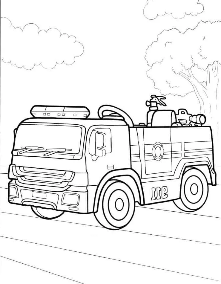 Dibujos para colorear e imprimir Fire Truck