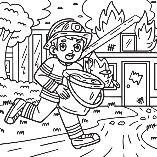 Dibujos para colorear e imprimir Firefighter