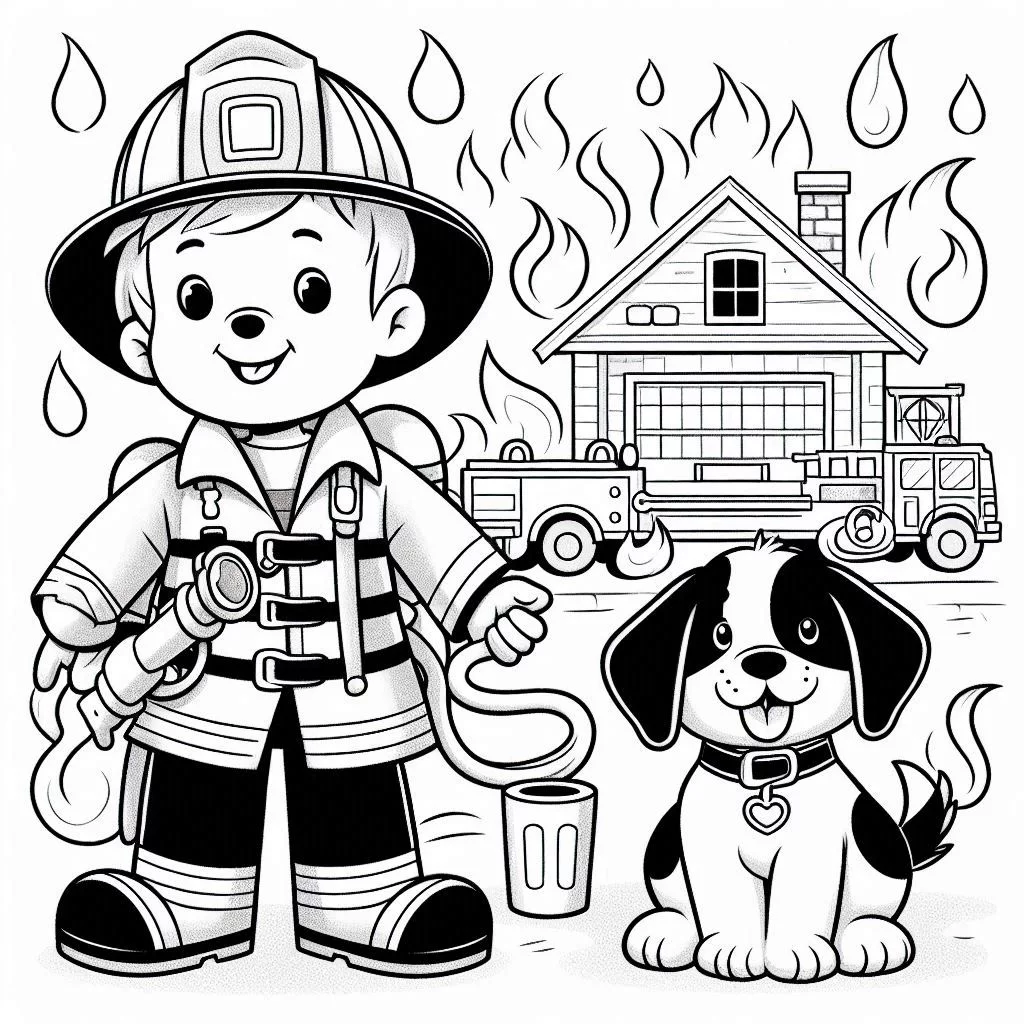 Dibujos para colorear e imprimir Firefighter