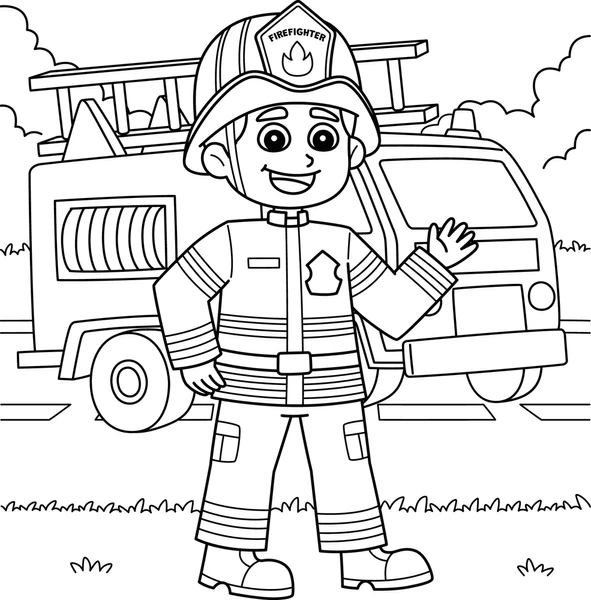 Dibujos para colorear e imprimir Firefighter