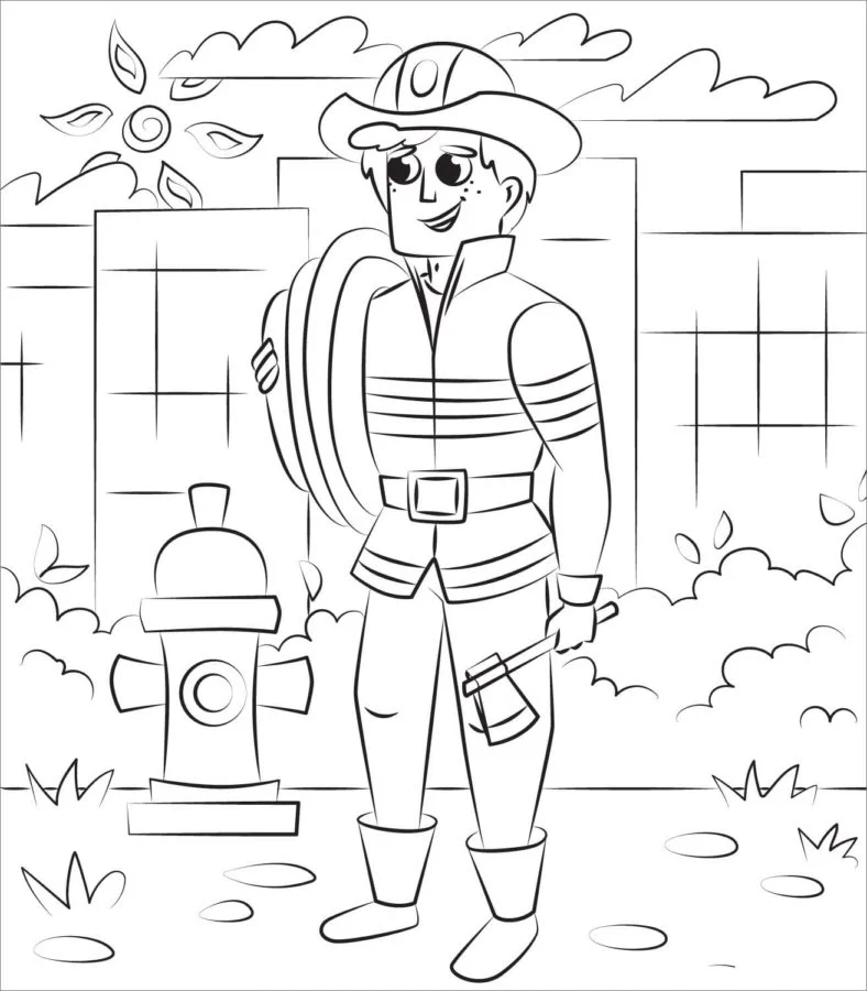 Dibujos para colorear e imprimir Firefighter