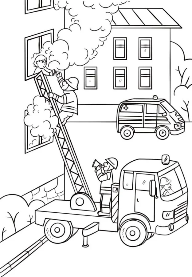 Dibujos para colorear e imprimir Firefighter