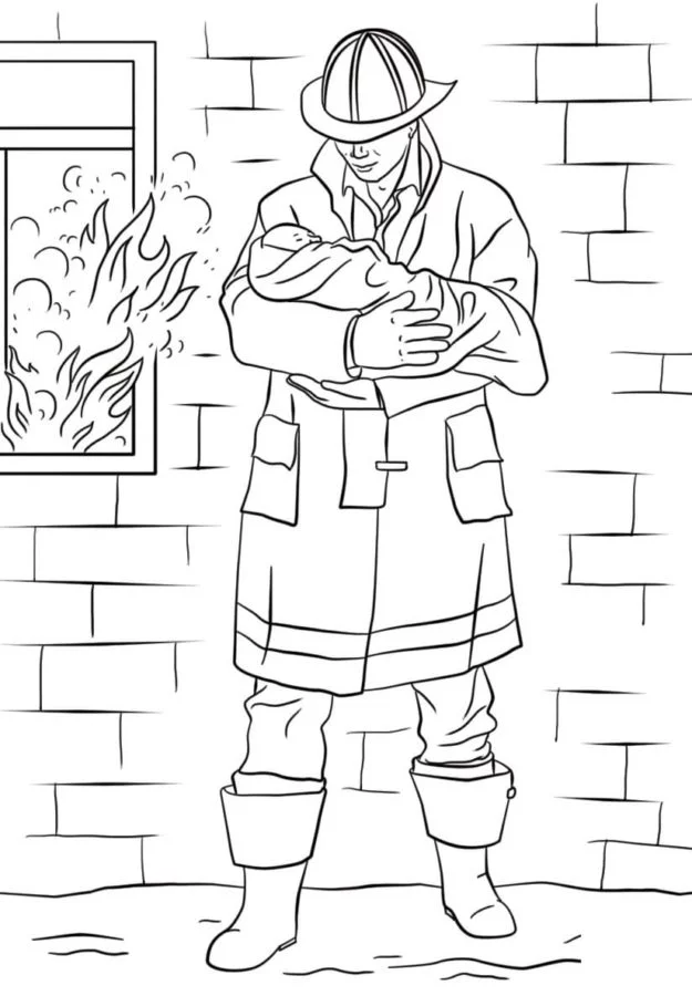 Dibujos para colorear e imprimir Firefighter