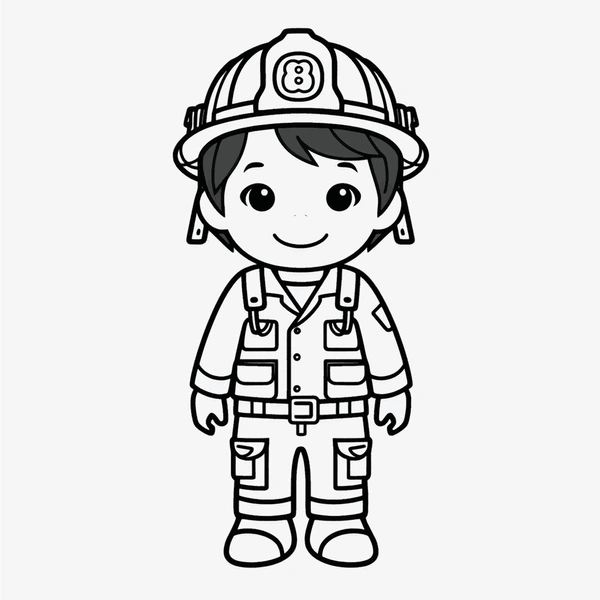 Dibujos para colorear e imprimir Firefighter