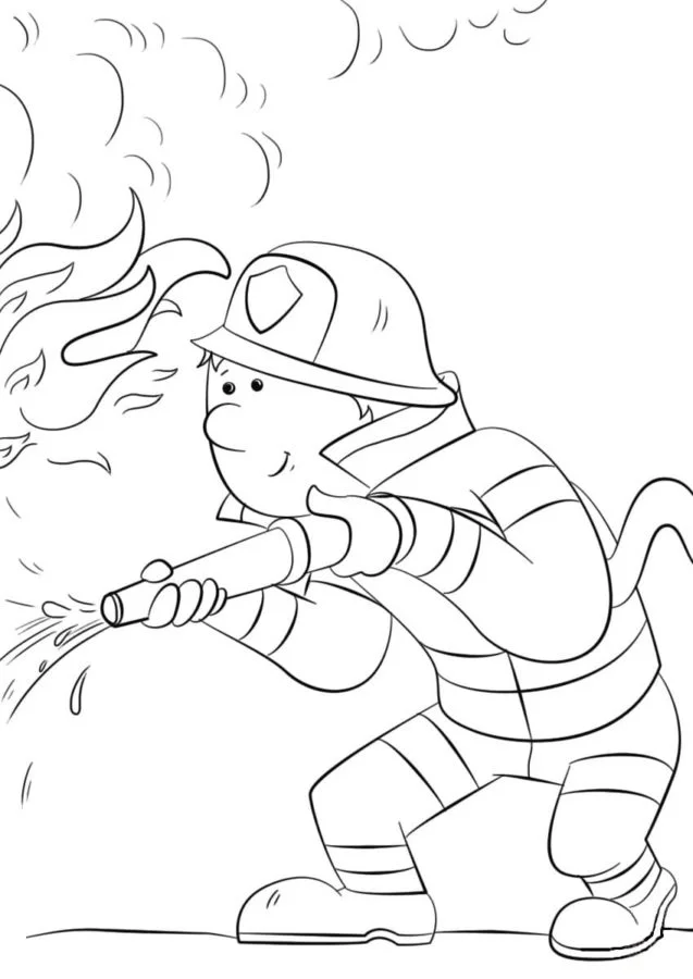 Dibujos para colorear e imprimir Firefighter