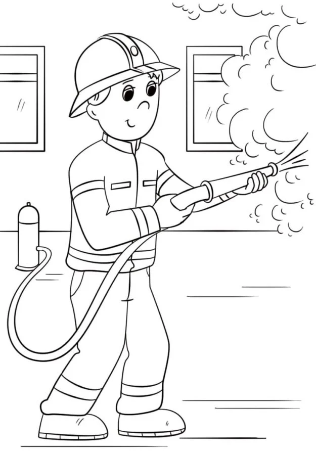 Dibujos para colorear e imprimir Firefighter