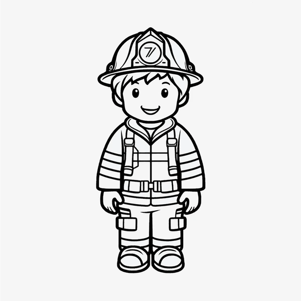 Dibujos para colorear e imprimir Firefighter