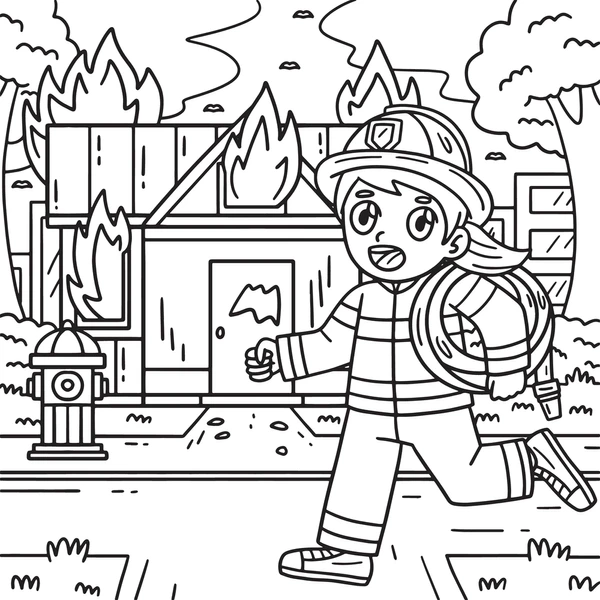 Dibujos para colorear e imprimir Firefighter