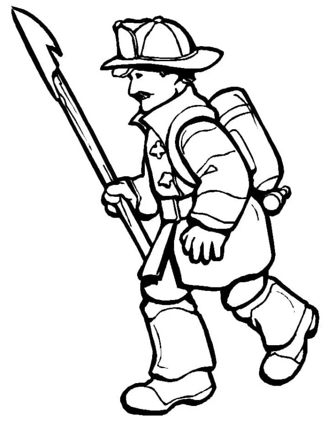 Dibujos para colorear e imprimir Firefighter