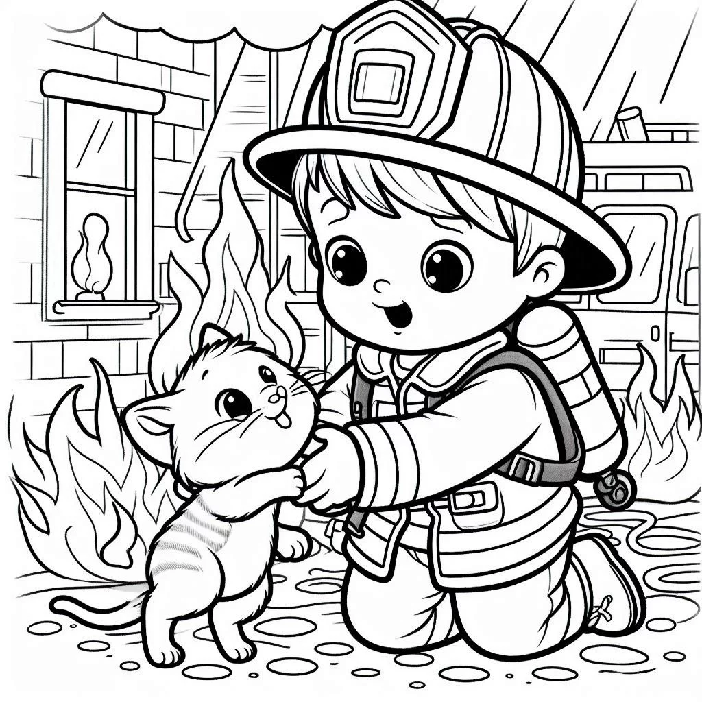 Dibujos para colorear e imprimir Firefighter