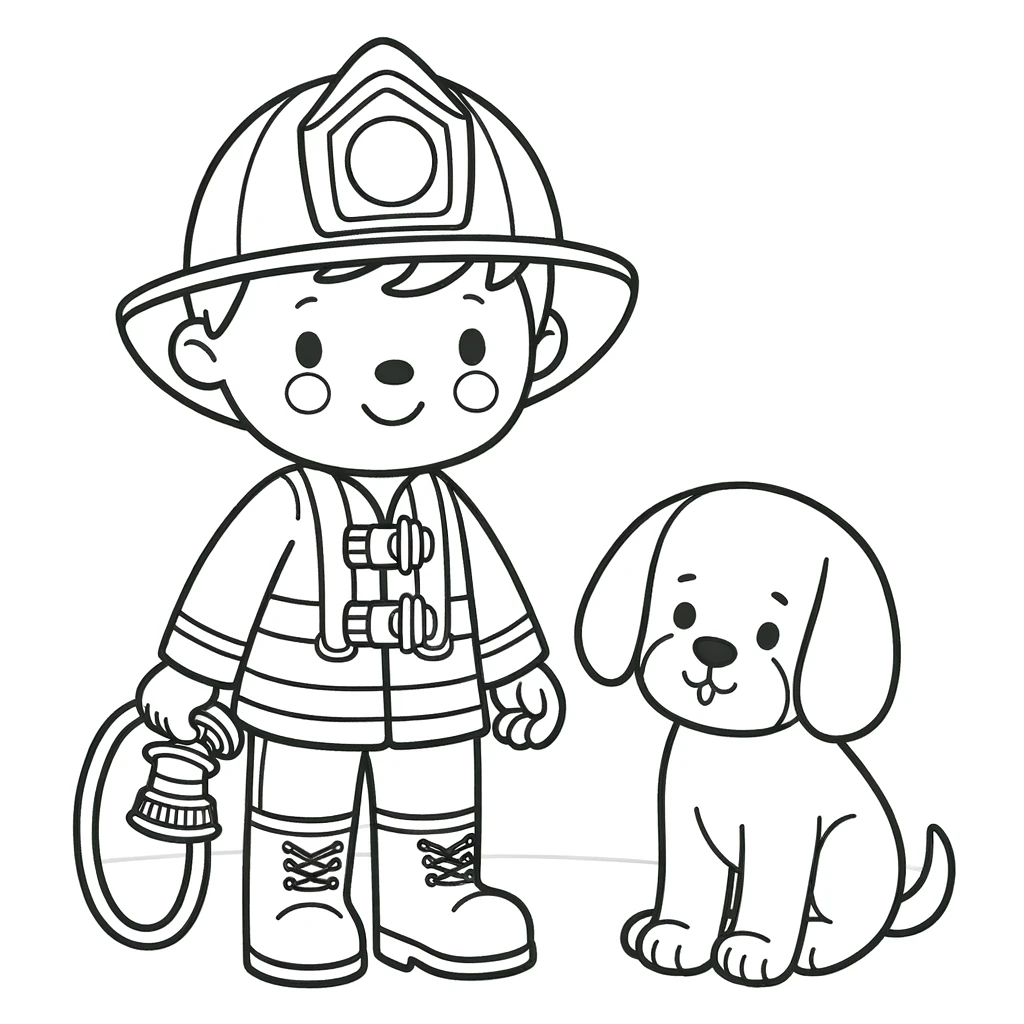 Dibujos para colorear e imprimir Firefighter