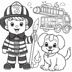 Firefighter coloring pages 251