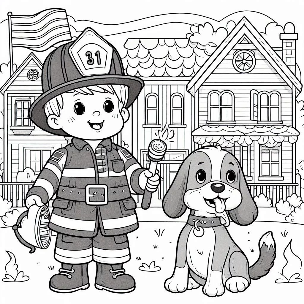 Dibujos para colorear e imprimir Firefighter