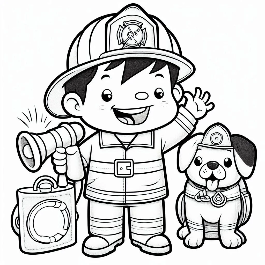 Dibujos para colorear e imprimir Firefighter