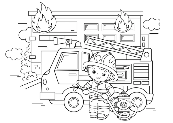 Dibujos para colorear e imprimir Firefighter