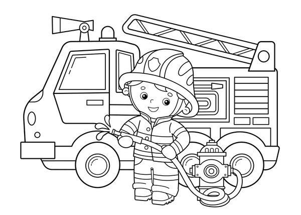 Dibujos para colorear e imprimir Firefighter