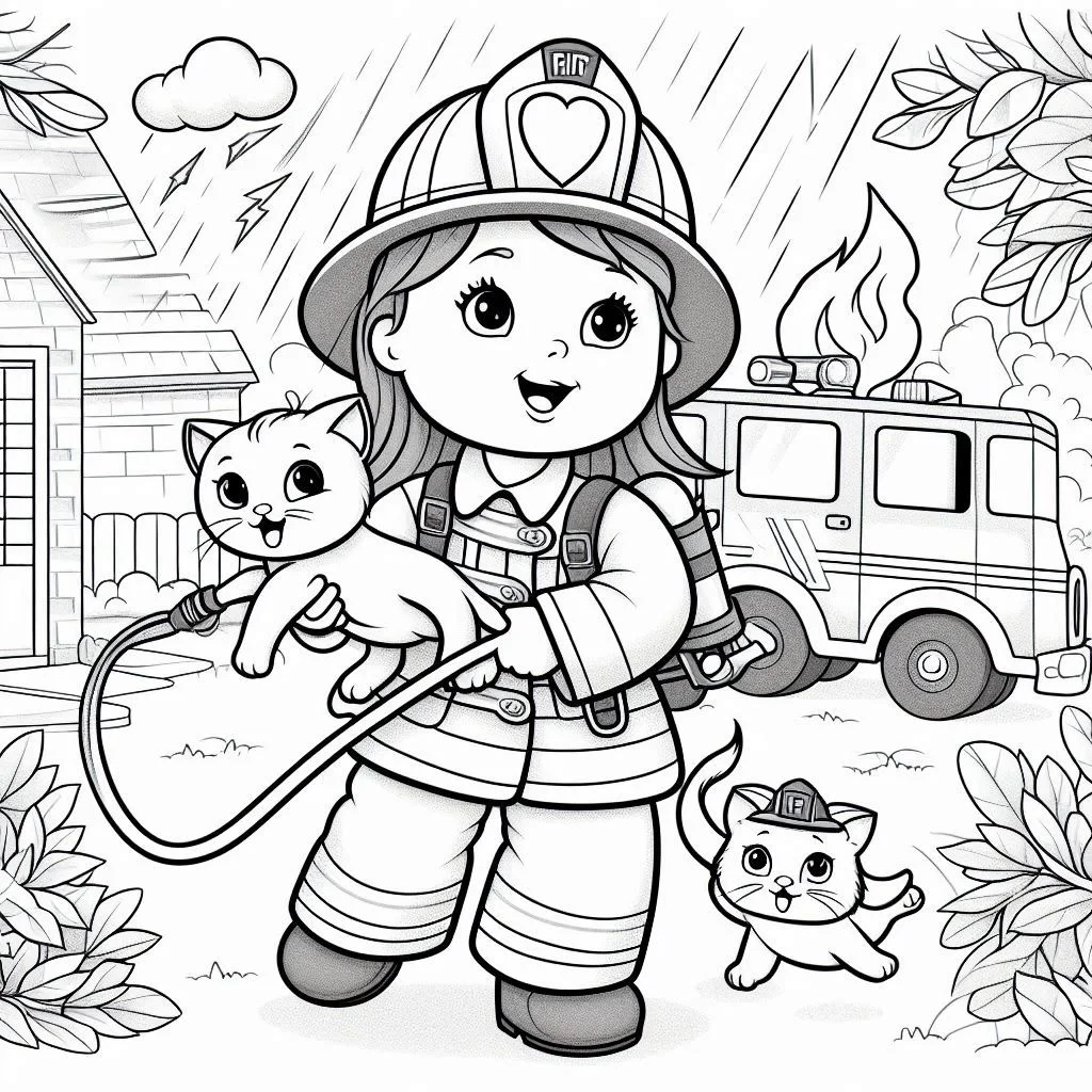 Dibujos para colorear e imprimir Firefighter