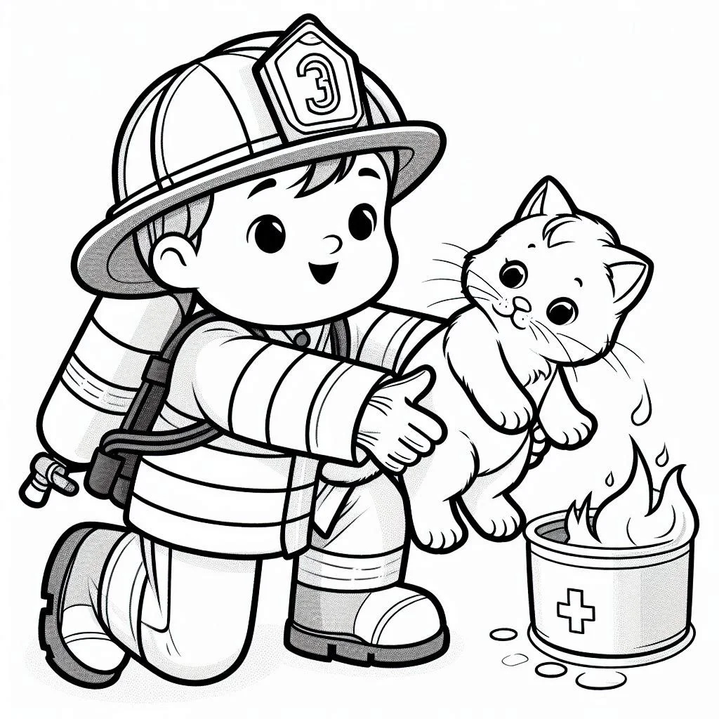 Dibujos para colorear e imprimir Firefighter