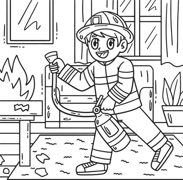 Dibujos para colorear e imprimir Firefighter