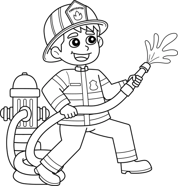 Dibujos para colorear e imprimir Firefighter