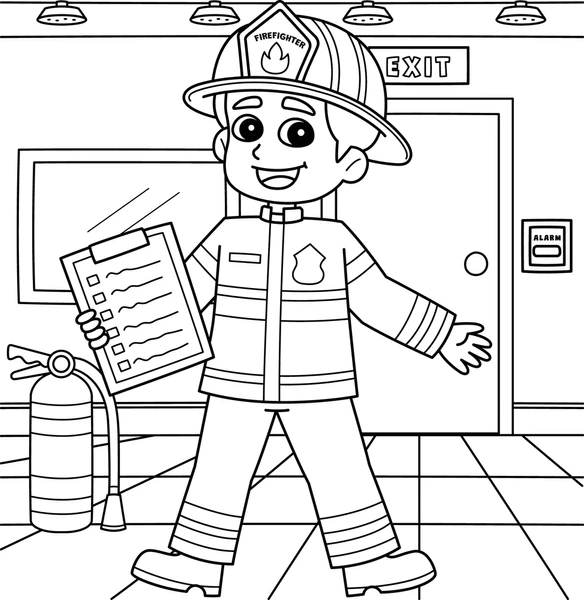 Dibujos para colorear e imprimir Firefighter