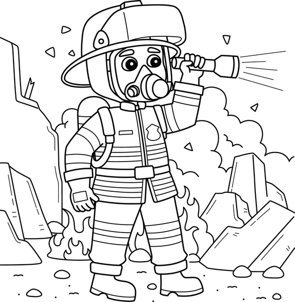 Dibujos para colorear e imprimir Firefighter