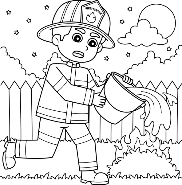 Dibujos para colorear e imprimir Firefighter