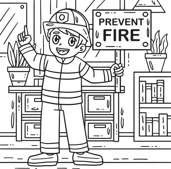 Dibujos para colorear e imprimir Firefighter