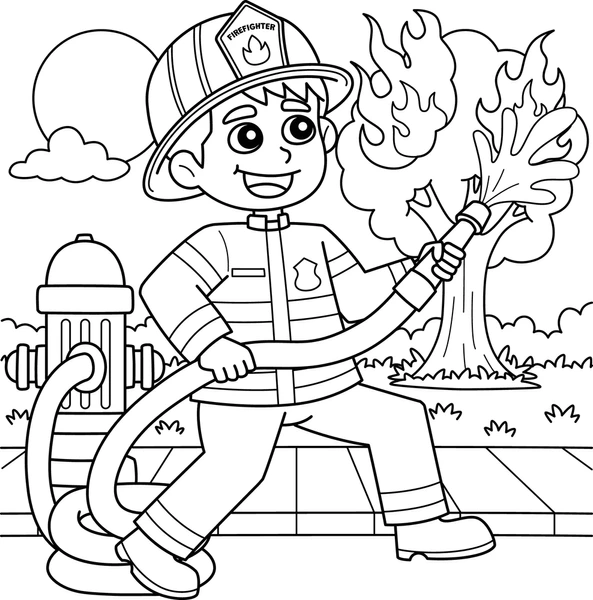 Dibujos para colorear e imprimir Firefighter